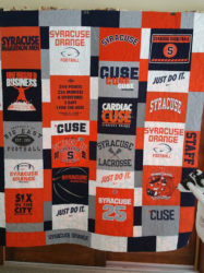 quilt made from school shirts by Wenda Coburn