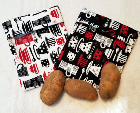 Baked potato bags - sewing tutorial