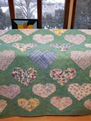 Memory Quilt made with blouses